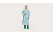 Nurse with BARRIER Impervious isolation gown