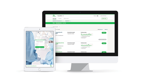 online procedure-tray management tool for healthcare professionals