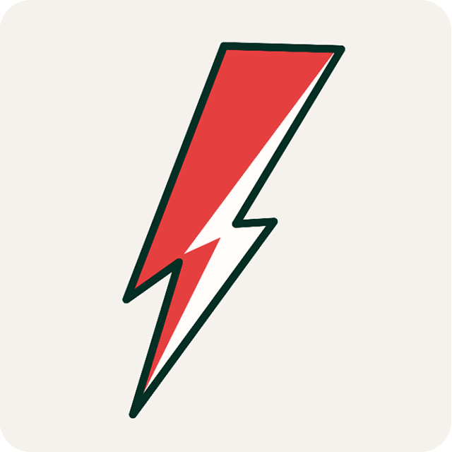 A red flash. Illustration. 