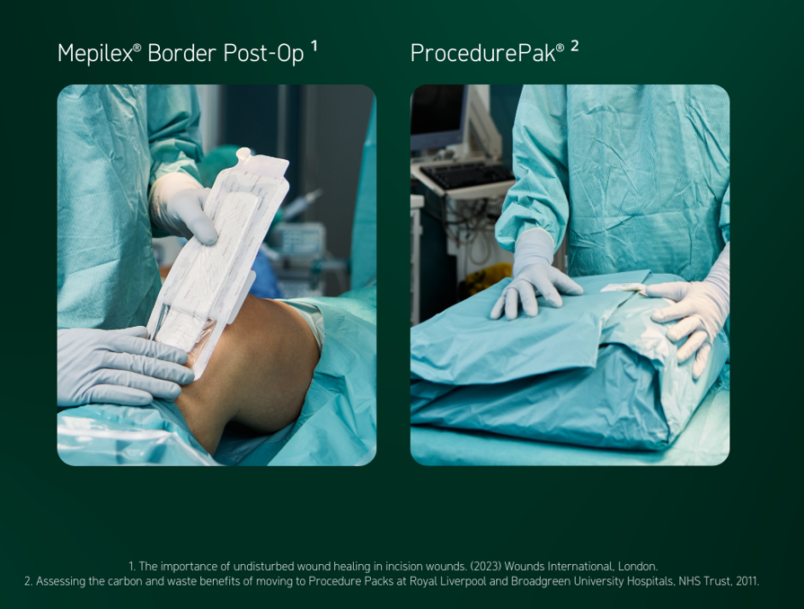 Mepilex Border Post-OP und ProcedurePak Tray