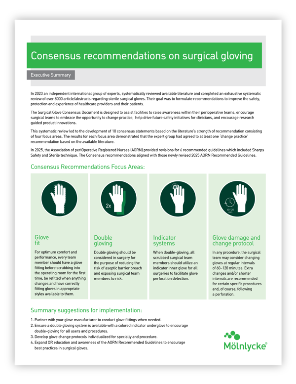 Consensus recommendations on surgical gloving