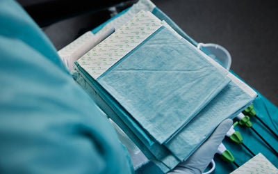 Image of our trays that contain all the products and solutions needed for a surgical procedure