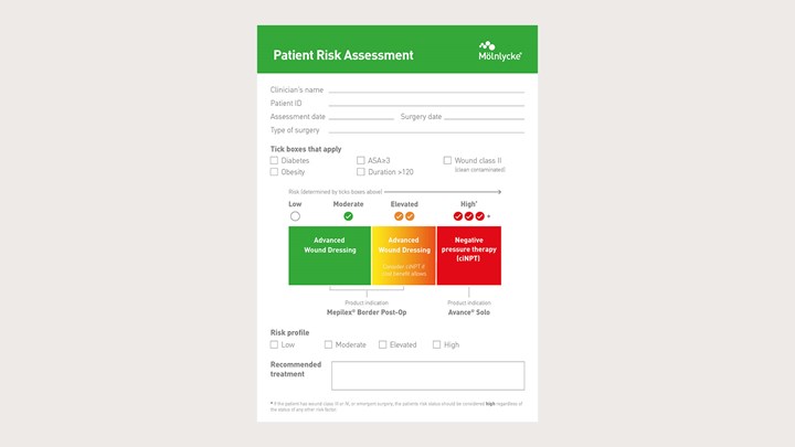 visual of the downloadable risk assessment form